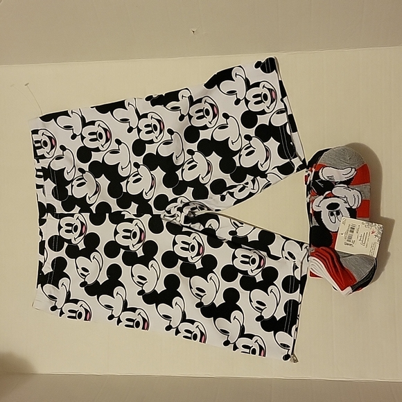 NWT: Disney Mickey Mouse Bike Shorts and Ankle Socks Bundle - Picture 1 of 13